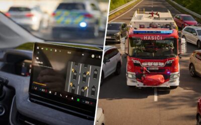 Nowy system Škody ostrzegający o nadjeżdżającym pojeździe uprzywilejowanym i instrukcja tworzenia korytarza życia